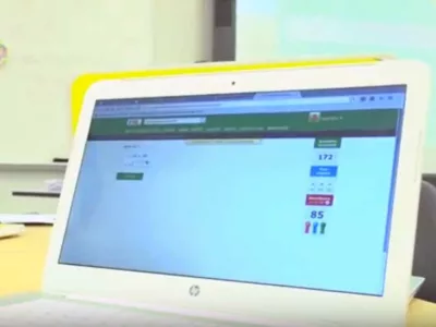 Photo closeup of laptop screen showing mastery data
