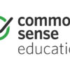 Logo for Common Sense Education, showing a black check mark inside a green circle